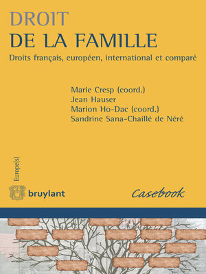 cover image of Droit de la famille